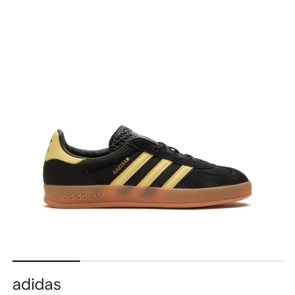 Adidas Gazelle Indoor Black and Butter Yellow Sneakers